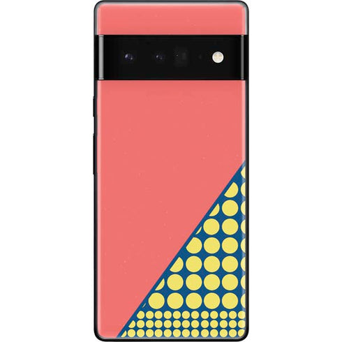 Coral Diagonal Split Google Pixel 6 Pro Skin